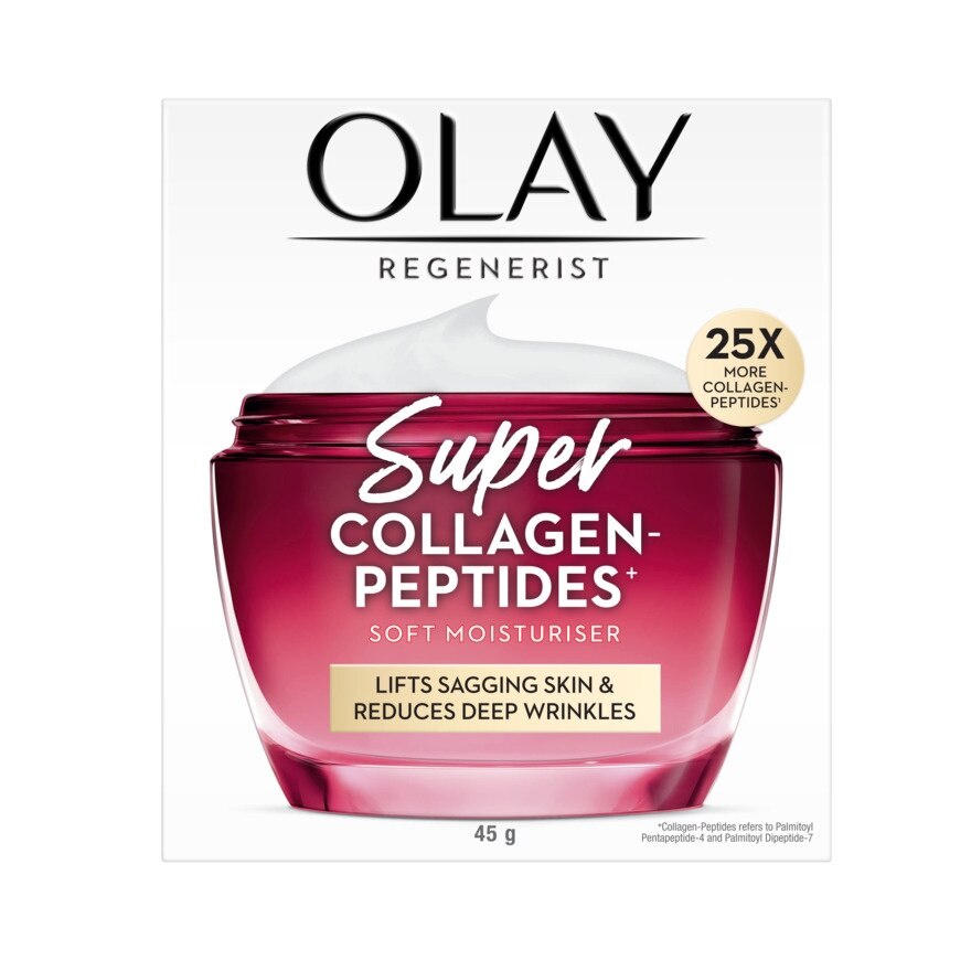 Olay Regenerist Super Collagen Peptides Soft Moisturiser 45 G. - Red