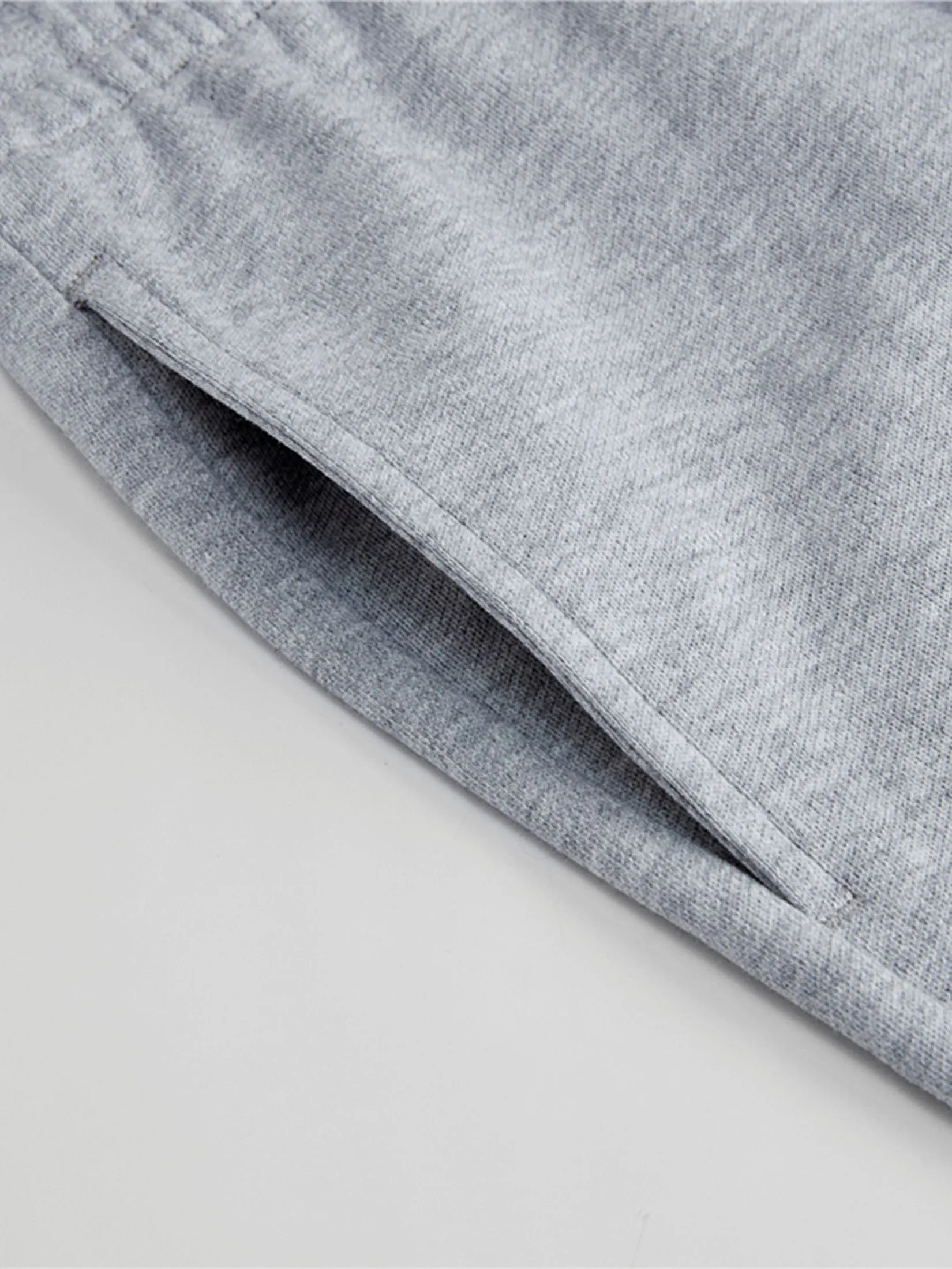 GIORDANO Men's Drawstring elastic waist shorts (Online Exclusive) Mid Heather Gray