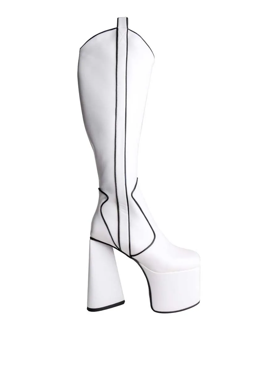 VILLAINS SF LINES Platform Boot WHITE