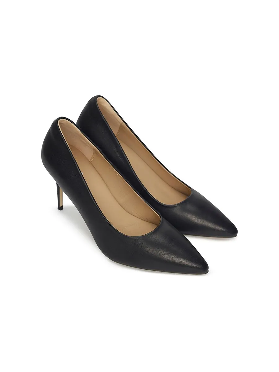 SHU WOMEN  CELEB HEELS 3.5" IN MILAN - MATTE BLACK