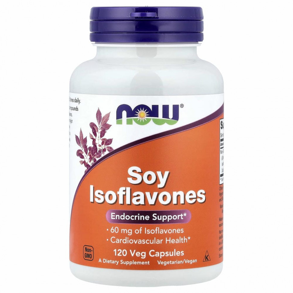 NOW Foods, изофлавоны сои, 120 растительных капсул