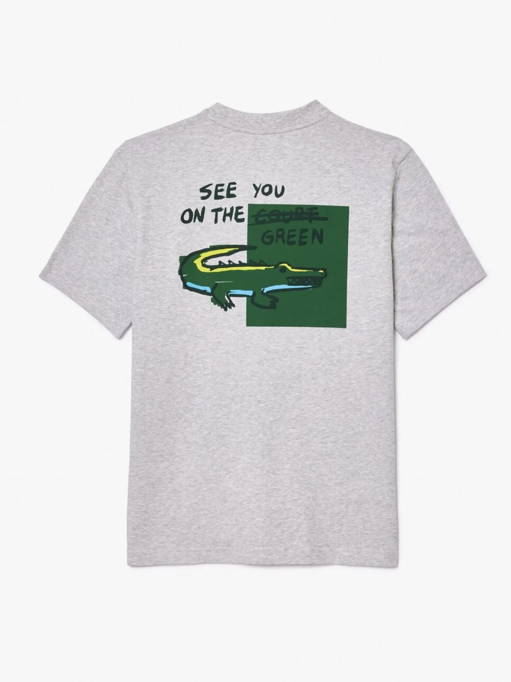 LACOSTE Loose Fit Ultra Dry Cotton Golf T-shirt Grey
