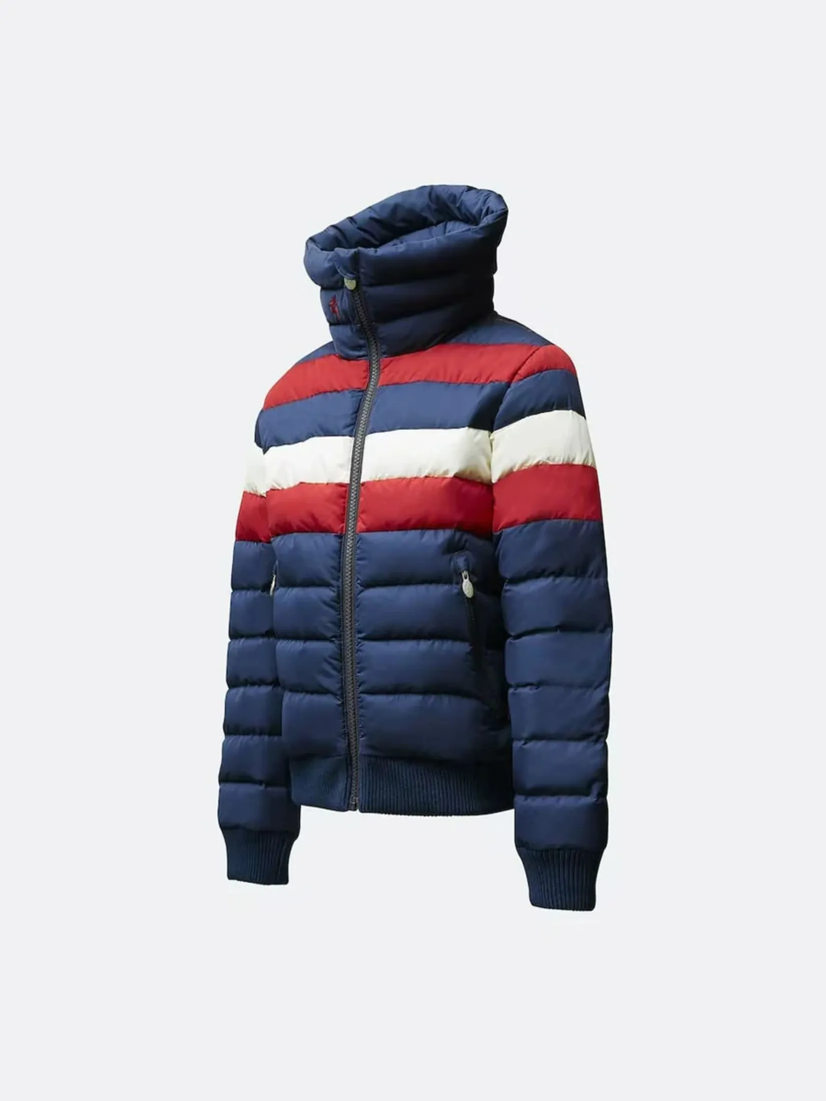 PERFECT MOMENT UNISEX QUEENIE SKI JACKET IN NAVY RAINBOW