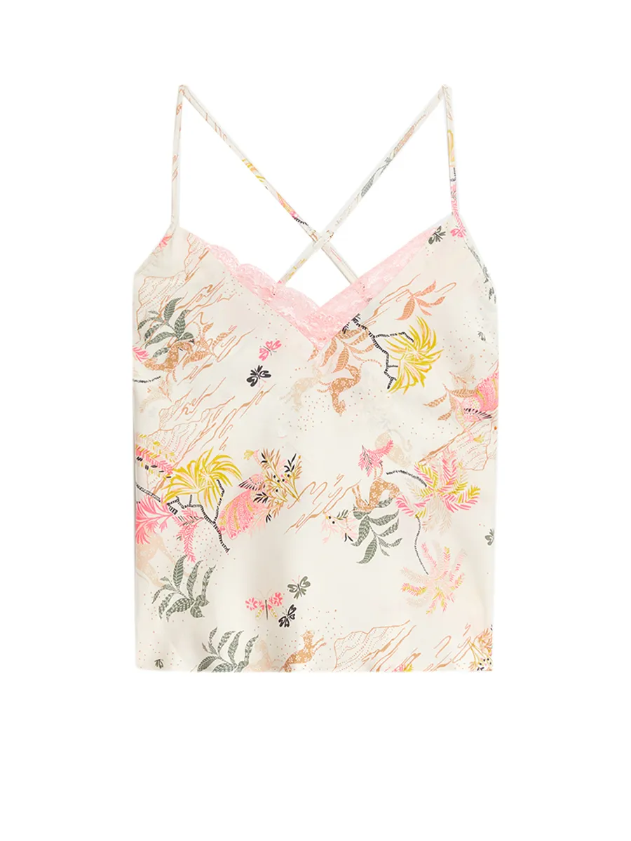 MARKS & SPENCER Women Cami Top Dream Satin Print