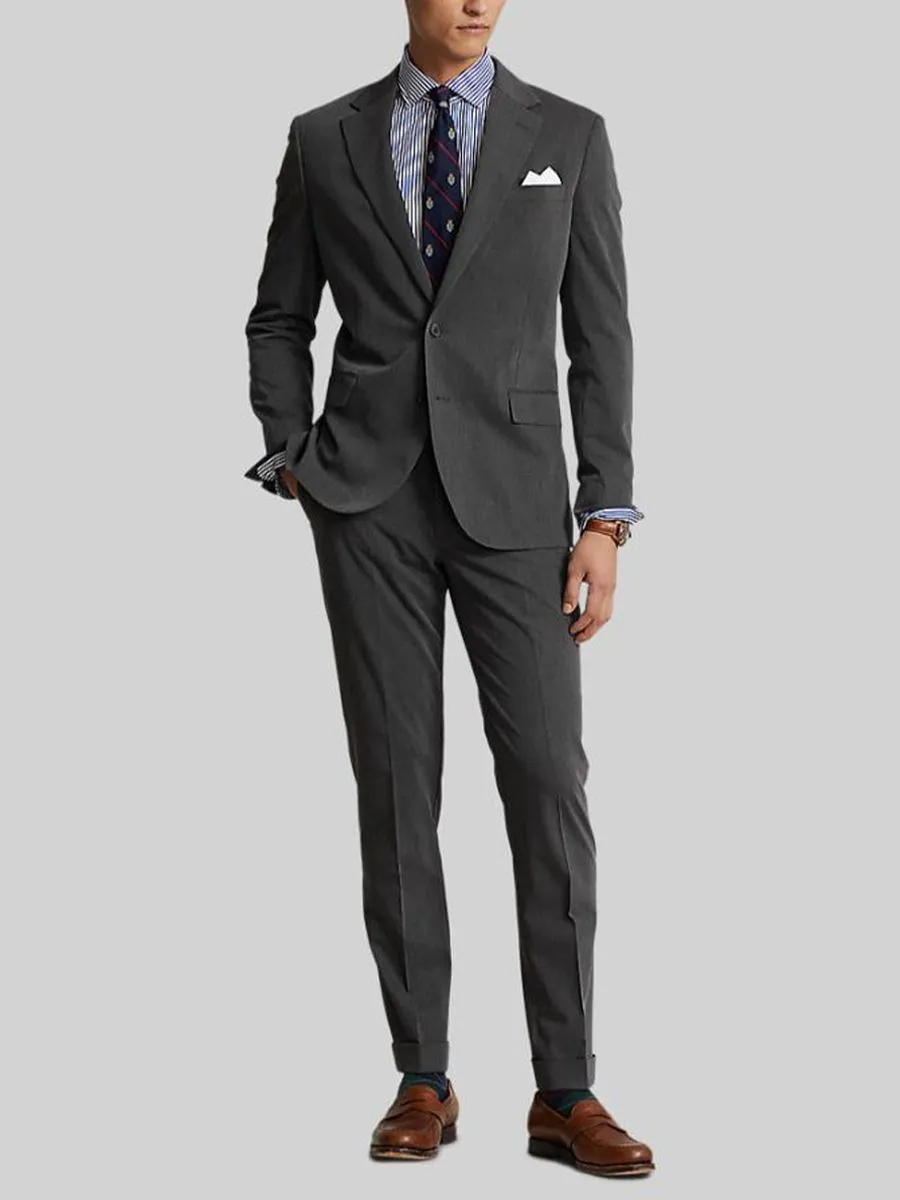 POLO RALPH LAUREN Men Blazer-Polo Modern Performance Twill Jacket-Charcoal-010