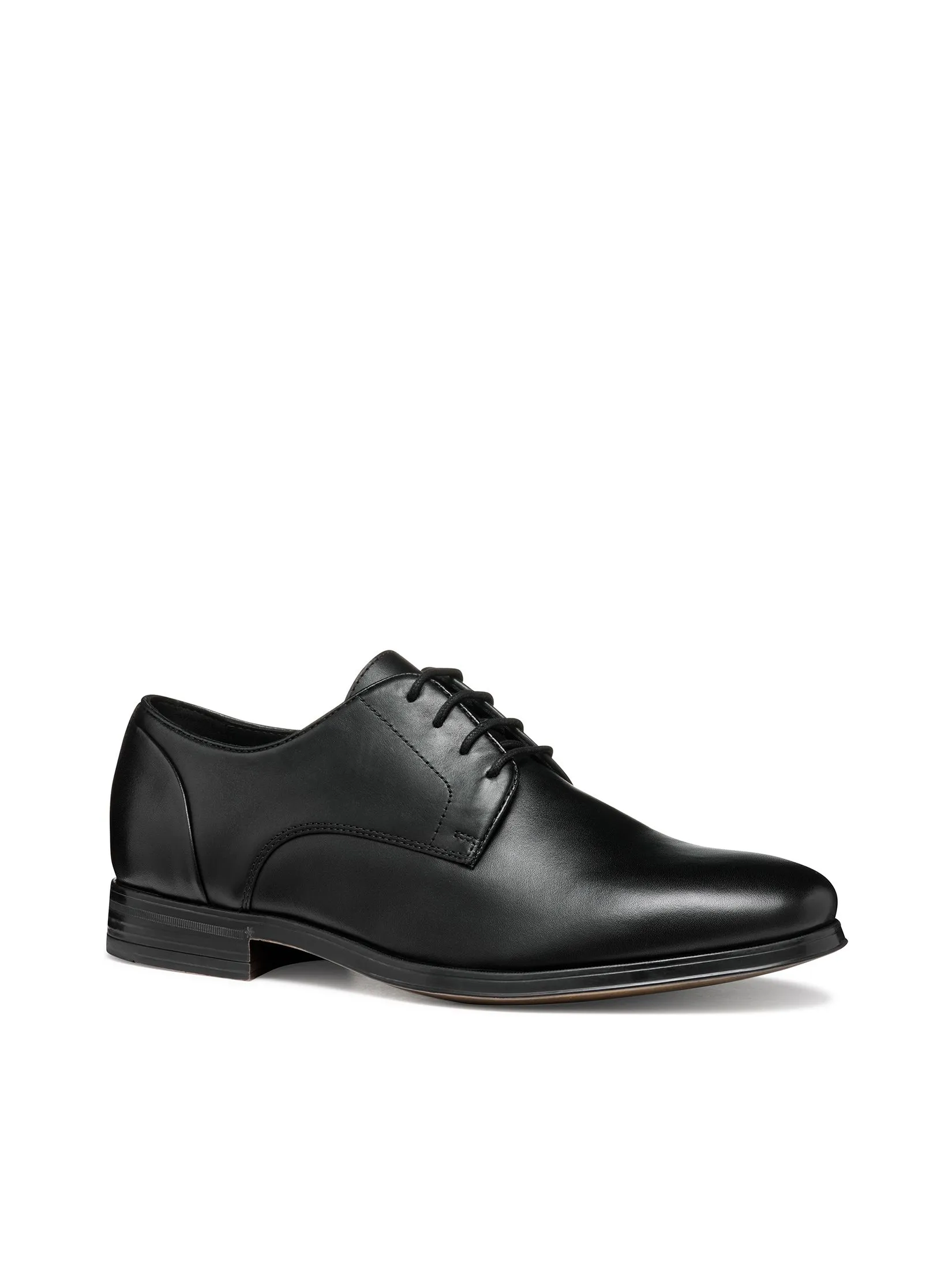 GEOX Men Leather Shoes Rezzonico 1SS25 Black
