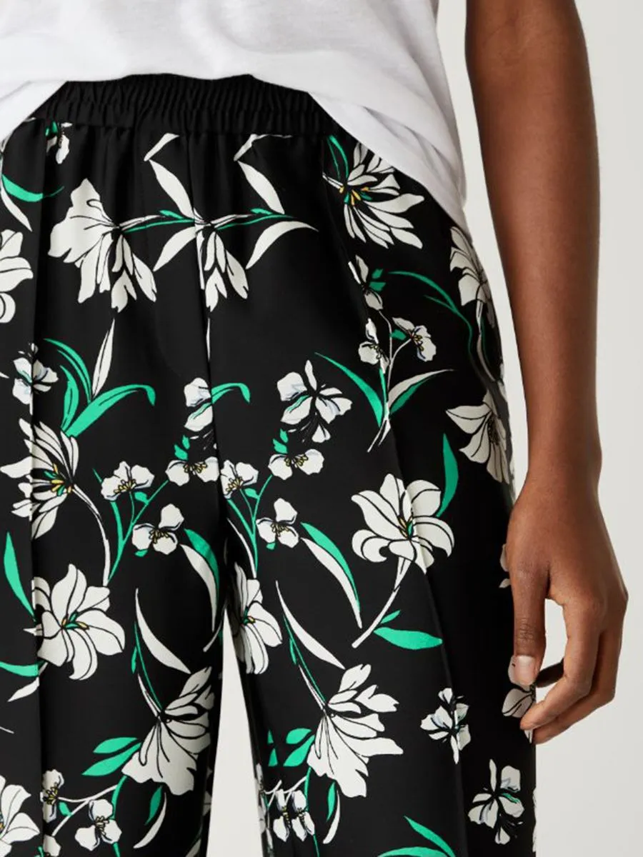 MARKS & SPENCER Women Wide Leg Trousers Floral Printed
