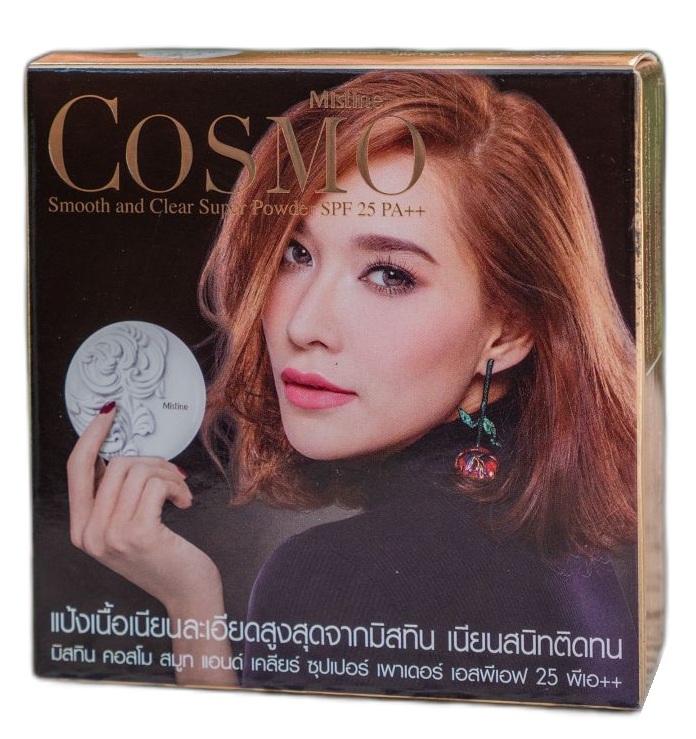 Нежная выравнивающая пудра Mistine Cosmo SPF 25 PA++ 2 оттенка