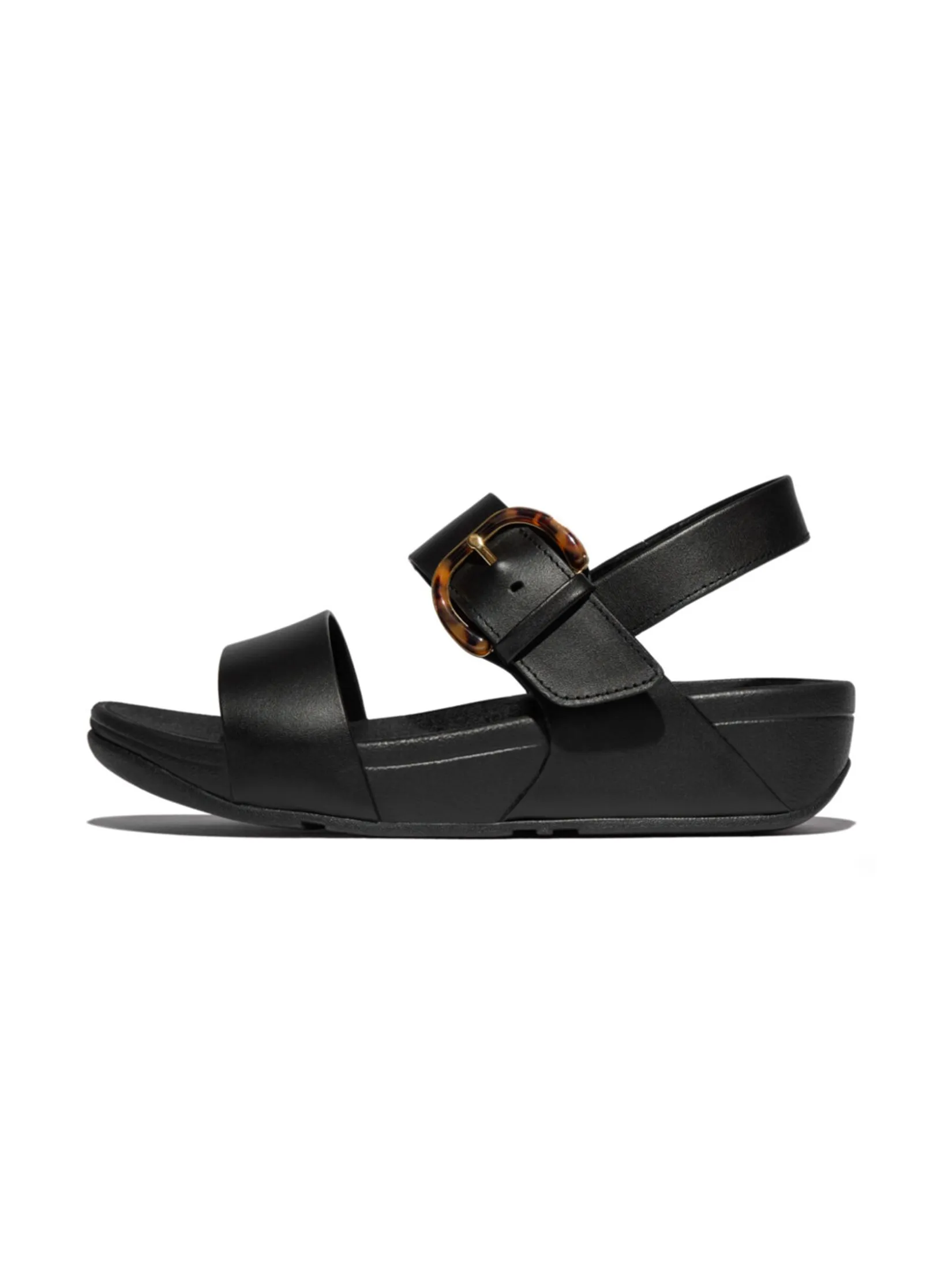 FitFlop™ WOMEN'S LULU RESIN-BUCKLE BACK-STRAP BLACK Size - 3 UK
