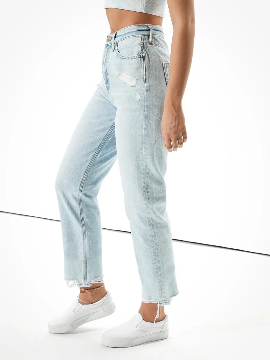 AMERICAN EAGLE HIGHEST RISE 90S BOYFRIEND 915 LIGHT WASH