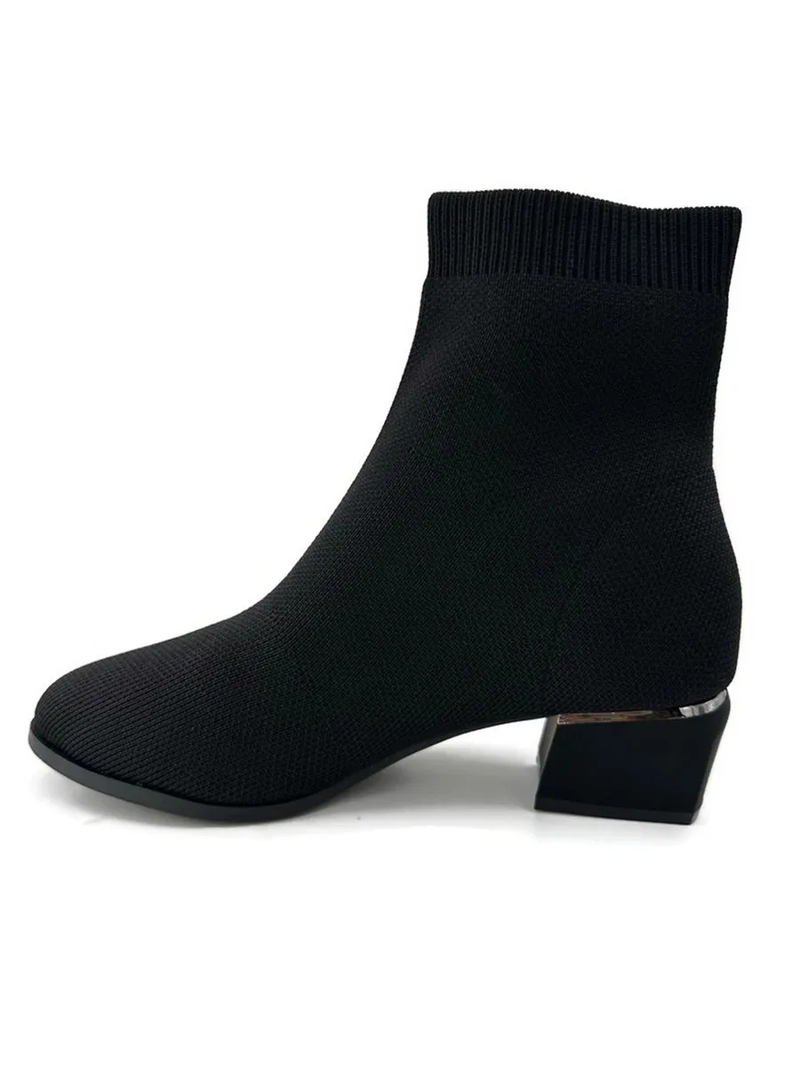 KLIN Woman Sharp Mesh Boots Black