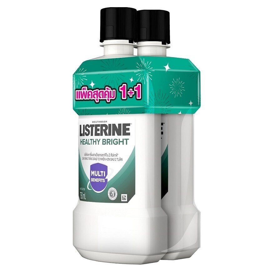 Listerine Mouthwash Healthy Bright 750 Ml. Twin Pack