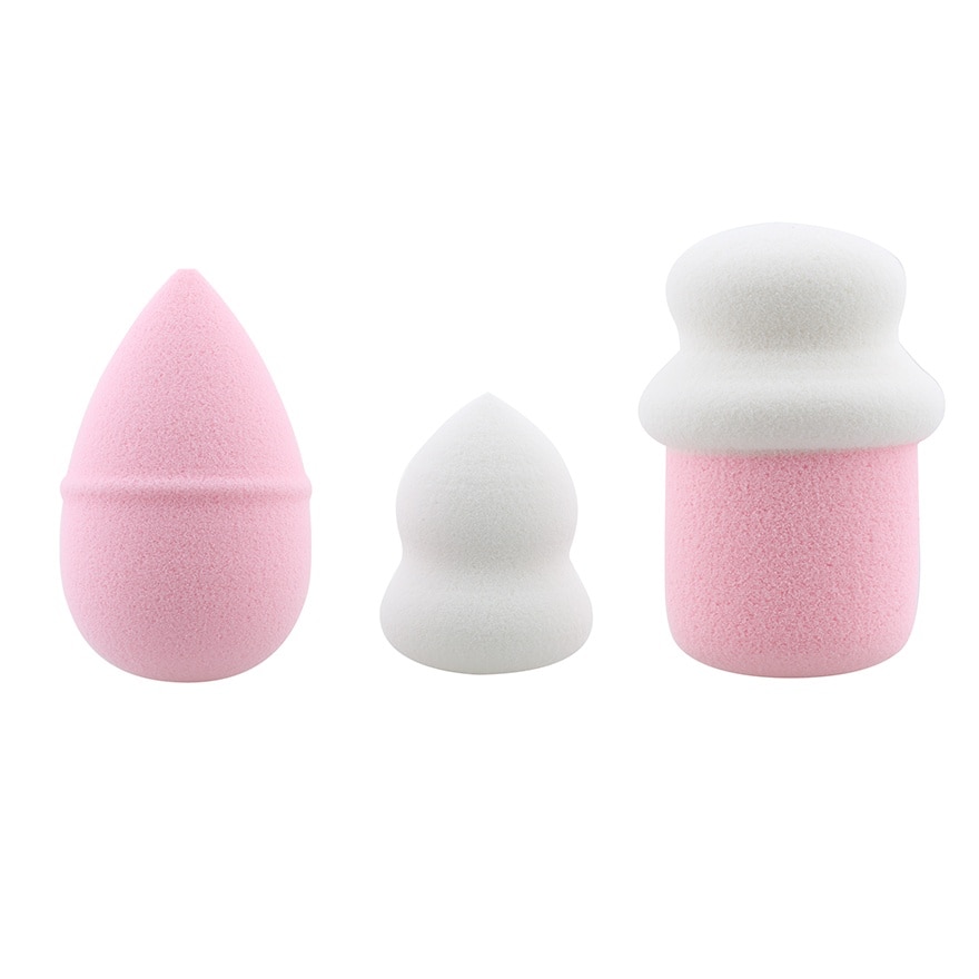 Ashley Makeup Puff Bottle 3Pcs AA170 Pink