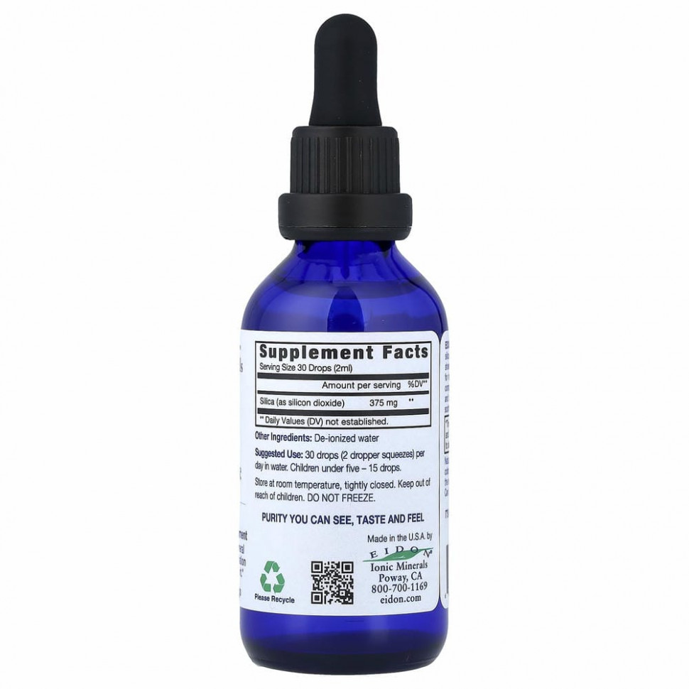Eidon Mineral Supplements, Диоксид кремния, жидкий концентрат, 60 мл (2 унции)