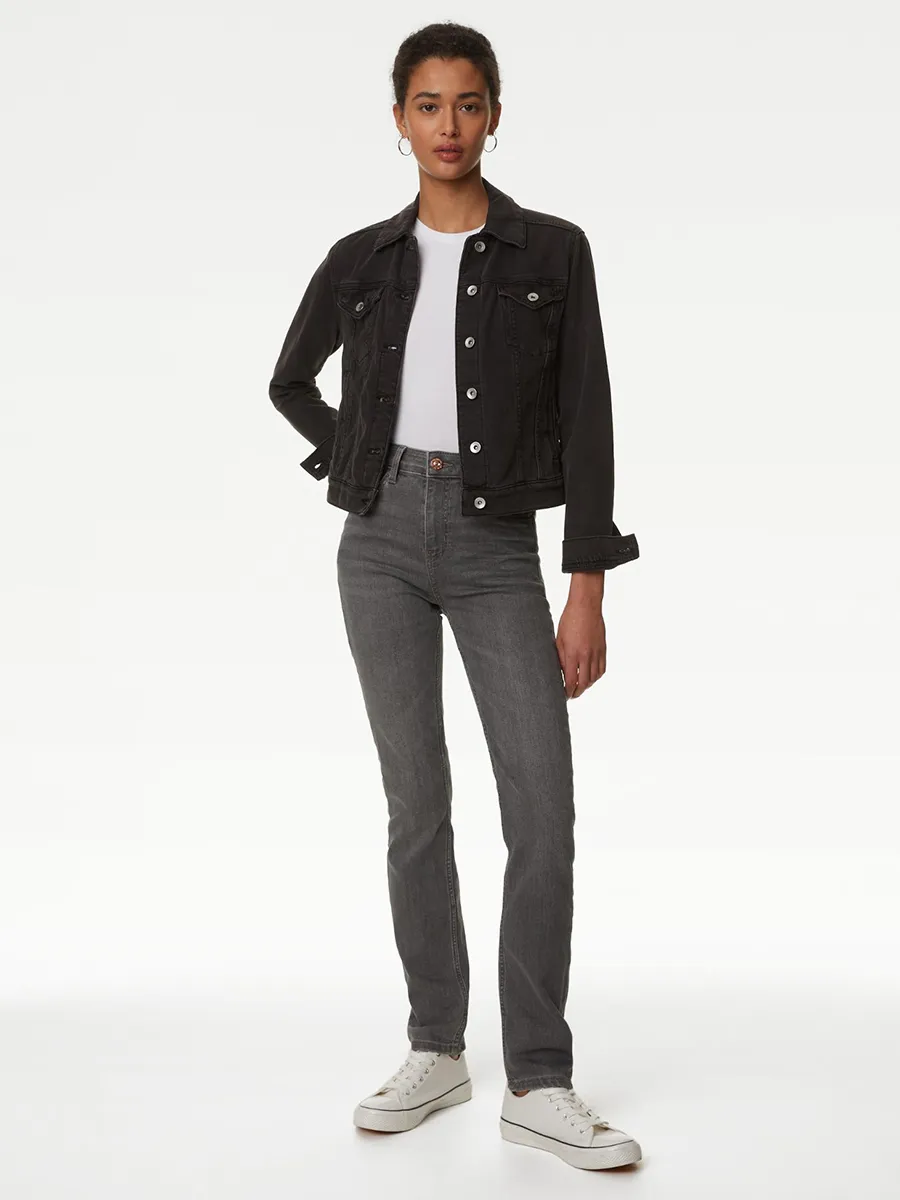 MARKS & SPENCER Women Slim Fit Jeans Lily with Stretch Grey