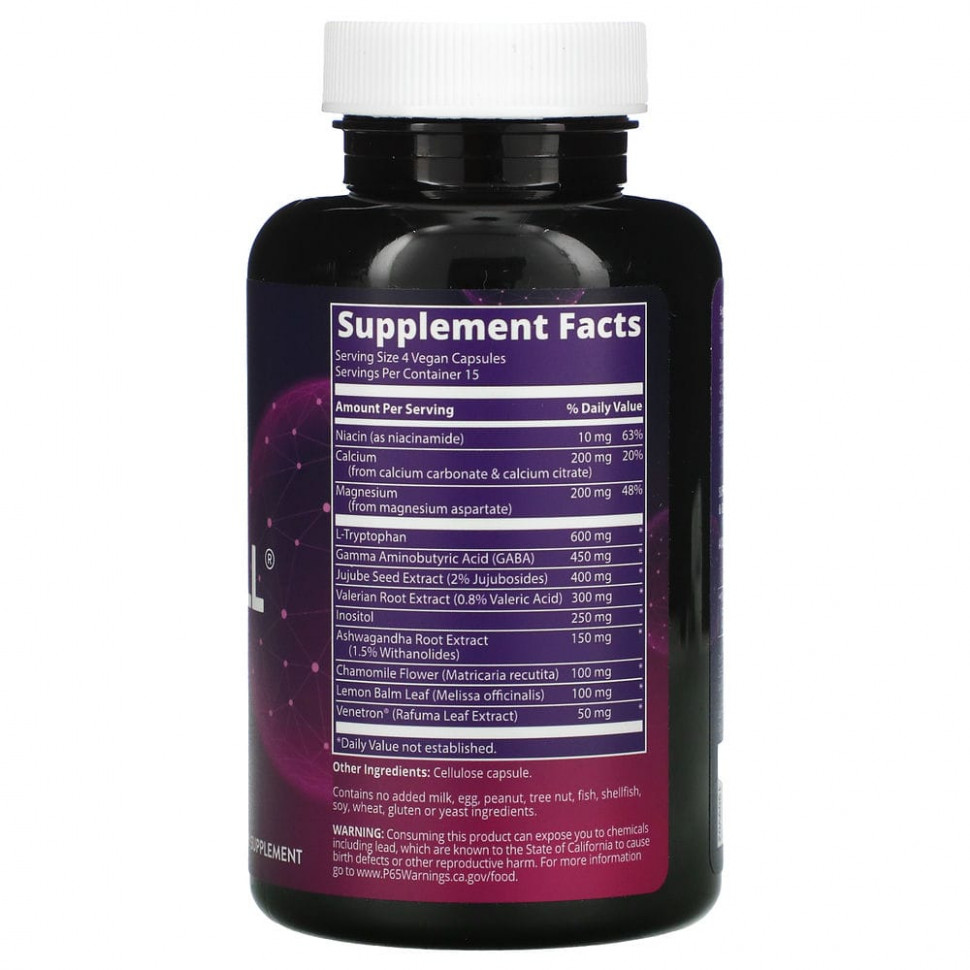 MRM, Relax-All, Calm & Sleep, для расслабления и сна, 60 веганских капсул