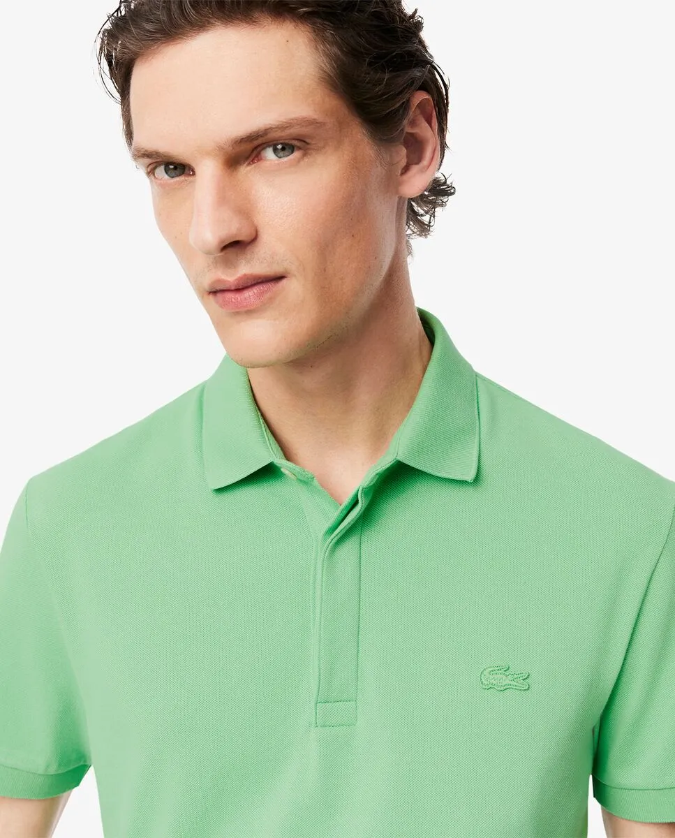 LACOSTE Regular Fit Paris Stretch Piqu  Polo Shirt Green