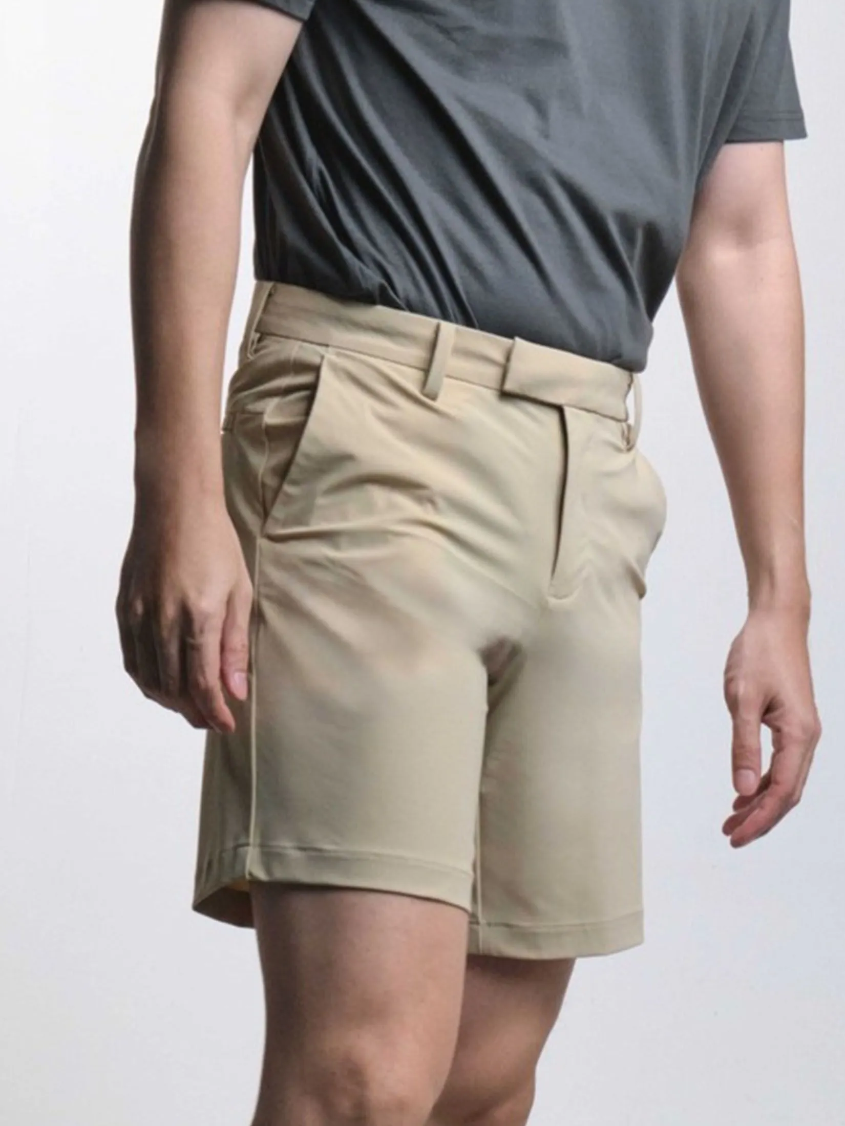 ERA-WON Men's Golf Trousers Shorts Beige