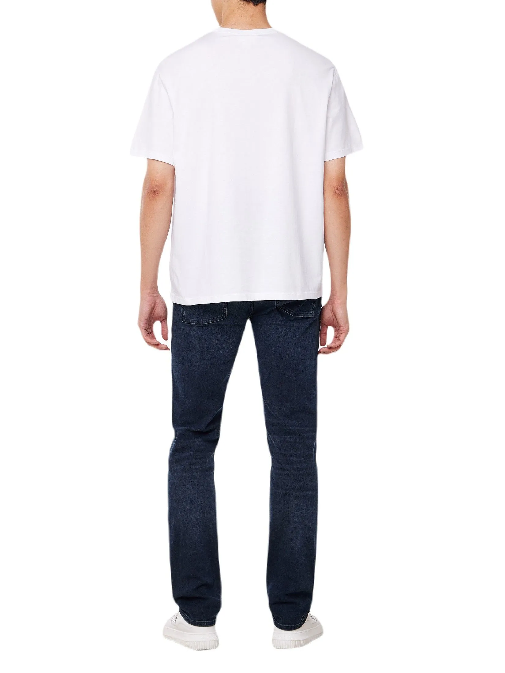 CALVIN KLEIN Men's Regular Fit Hero Monogram Logo Short Sleeve T-Shirt White