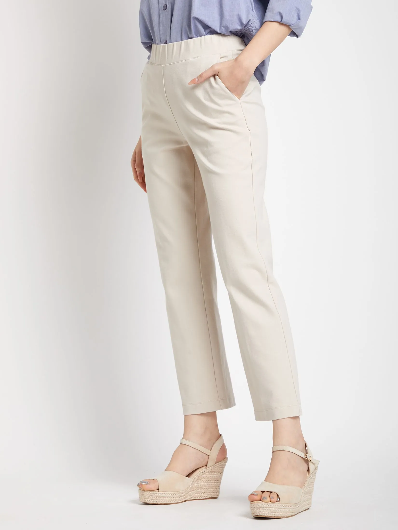 EASY PIECES Women Straight Pants Pockets