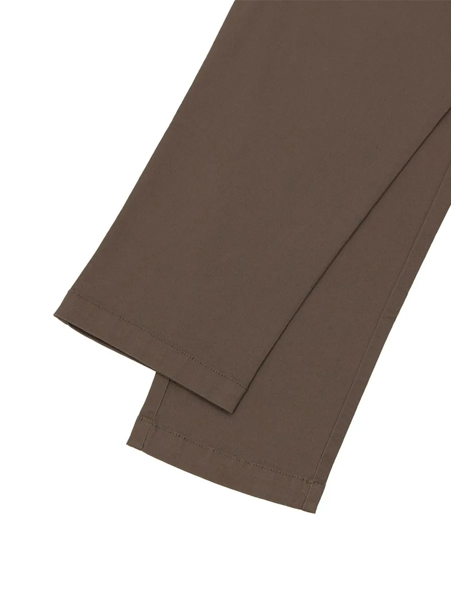 GIORDANO Men's Low rise Slim Taper Super Stretch Pants Slate brown