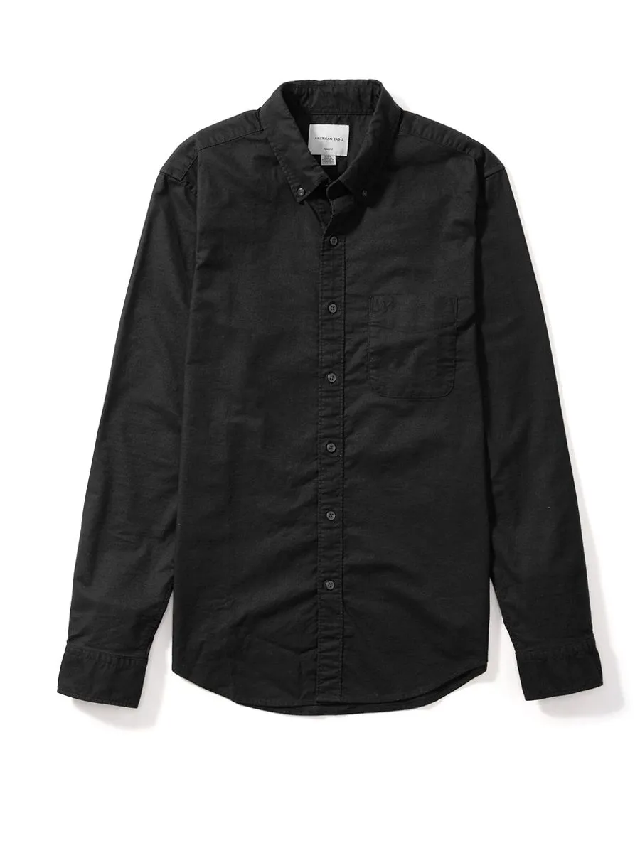 AMERICAN EAGLE MEN 2232 INT SF BTD STRETCH PIECE DYE OXFORD  BLACK