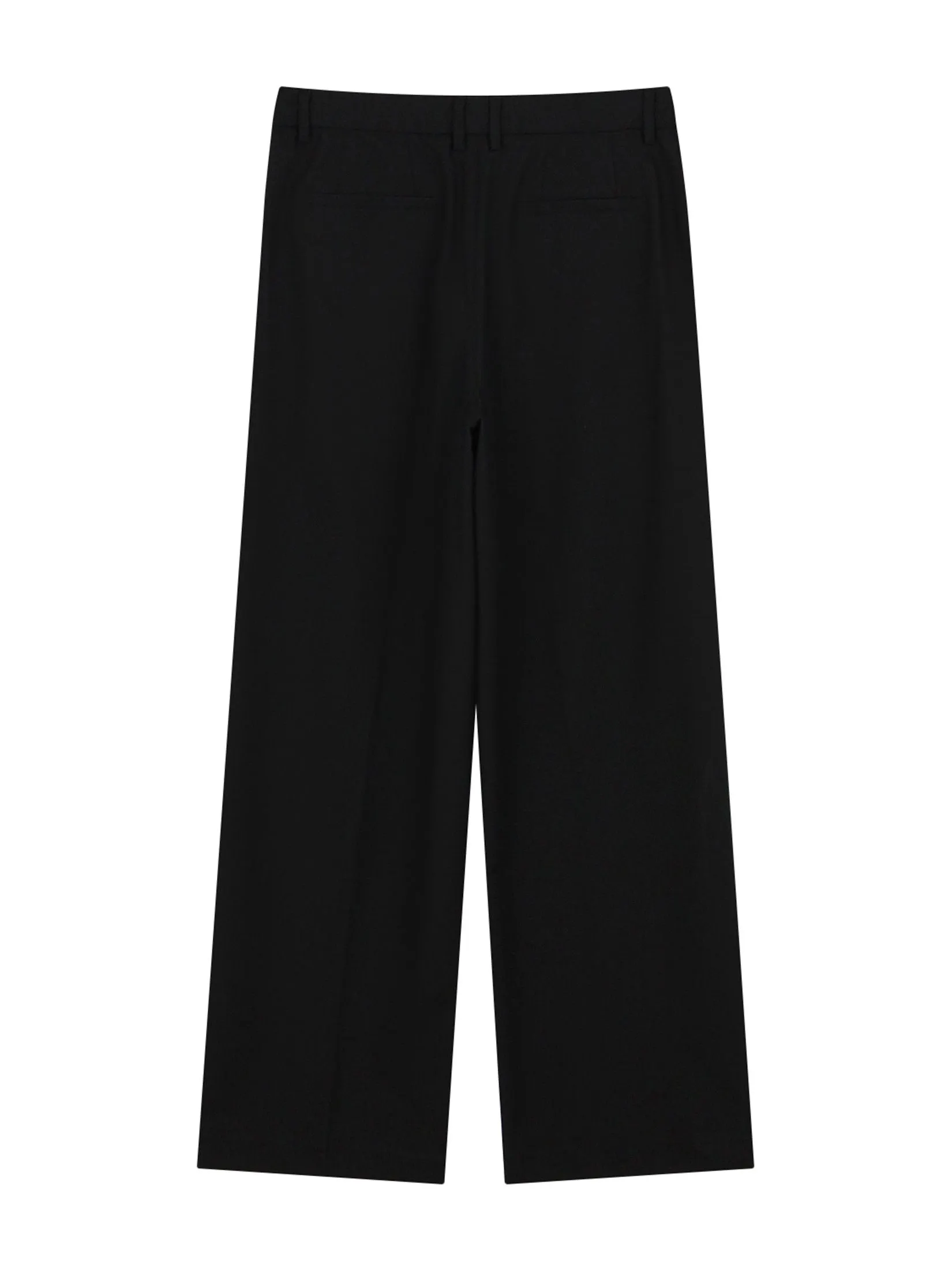 GIORDANO Women's Wide Leg Pleated Woven Pants Signature Black