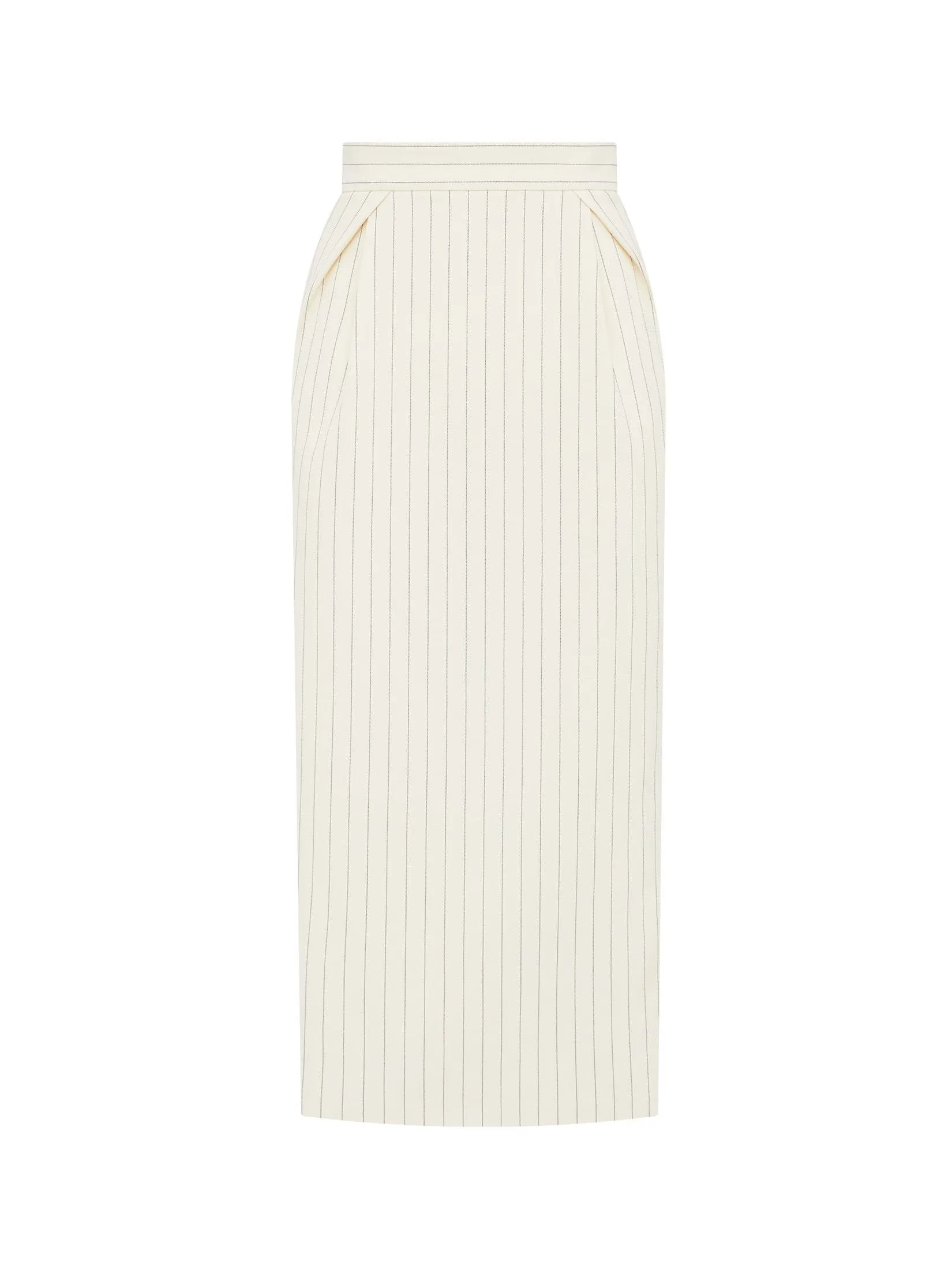 ASAVA (AW24) Pinstriped Women Midi Skirt Ivory