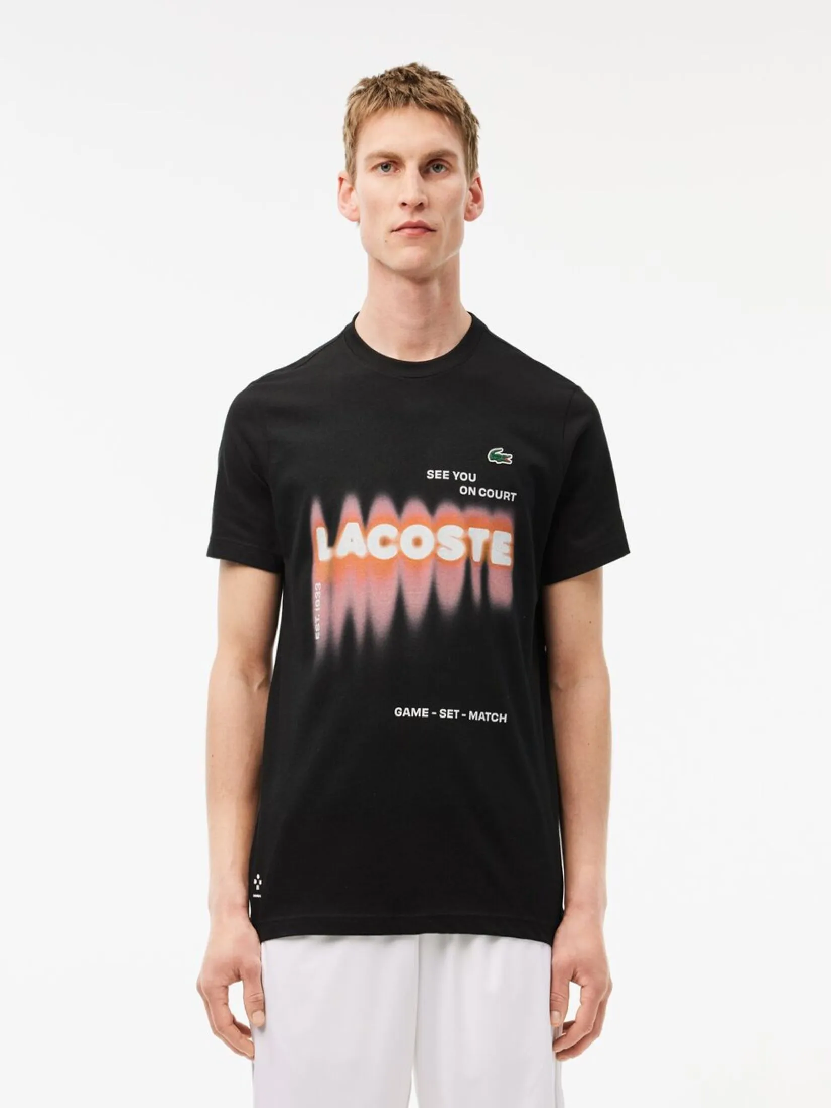 LACOSTE Lacoste Tennis x Daniil Medvedev T-shirt Black