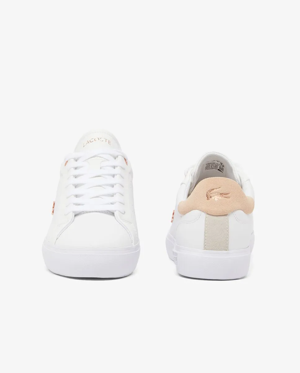 LACOSTE Women’s Powercourt 2.0 Leather Sneakers White
