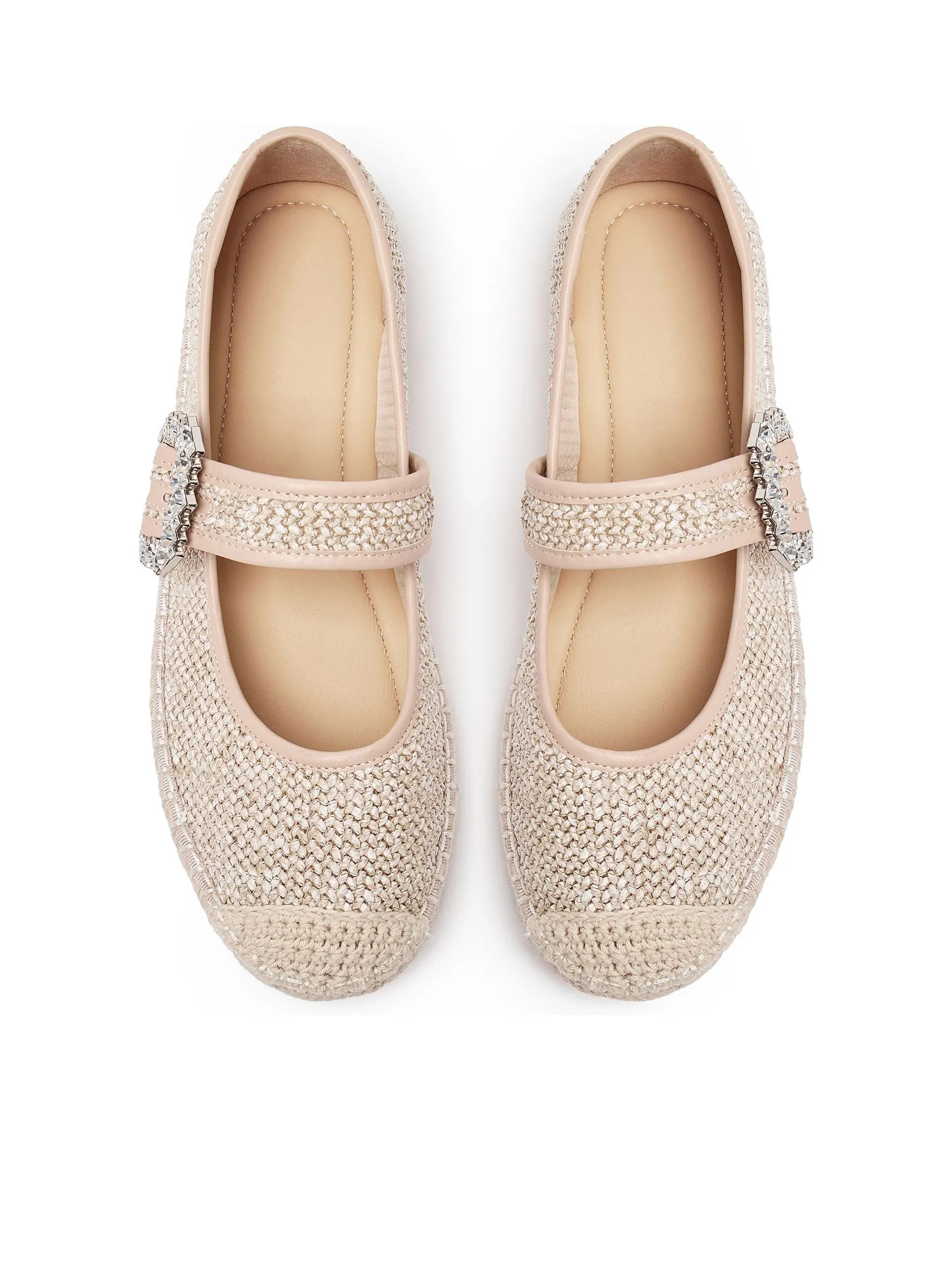 STACCATO Women Espadrilles Crystal Buckle Khaki Beige