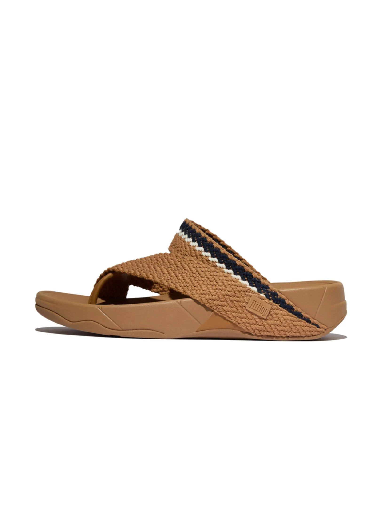 FitFlop™ MEN'S SLING STRIPE-WEBBING/LEATHER BROWN