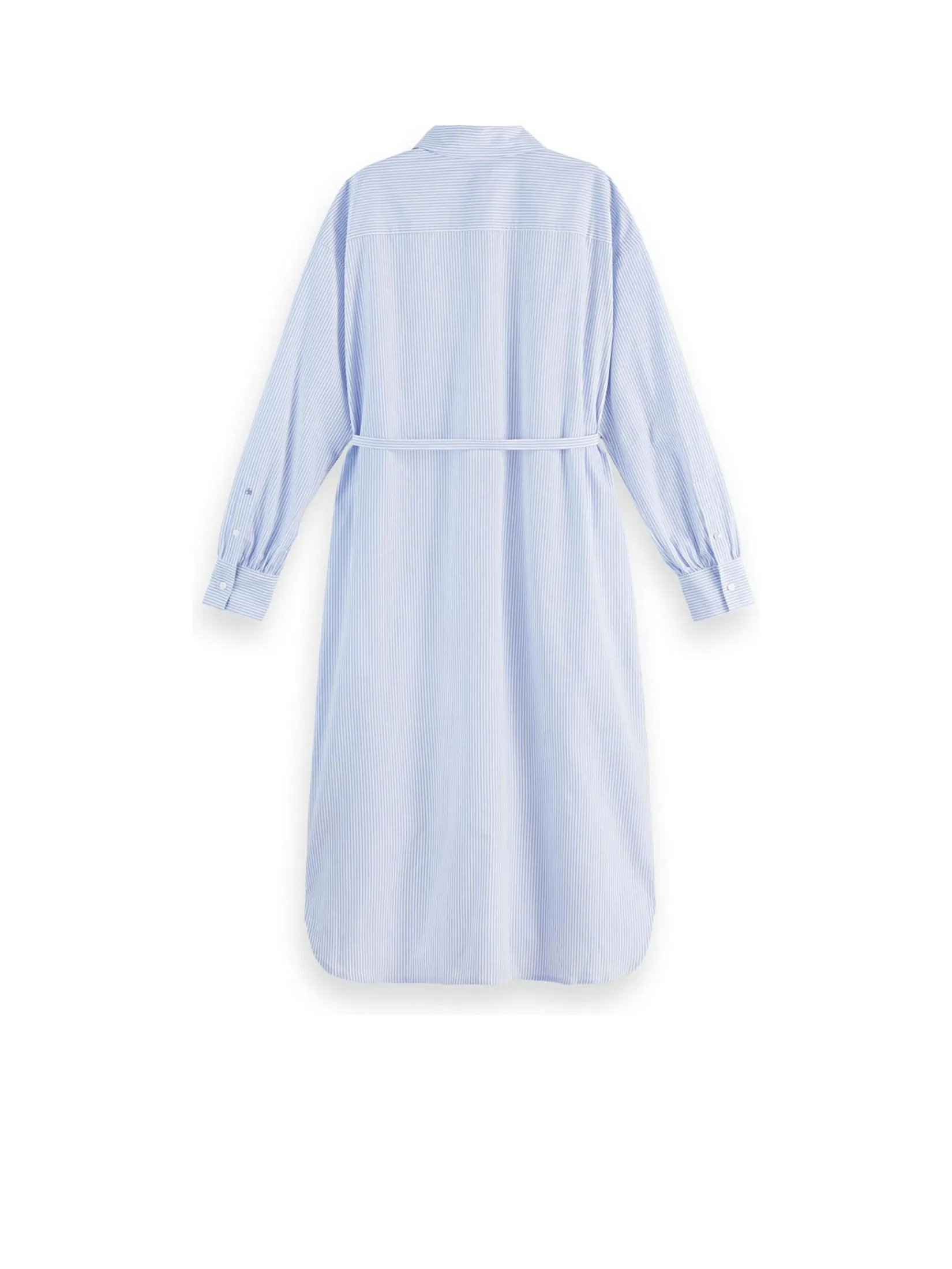 SCOTCH&SODA Women Shirt Dress Essentials — Poplin White and Blue stripe