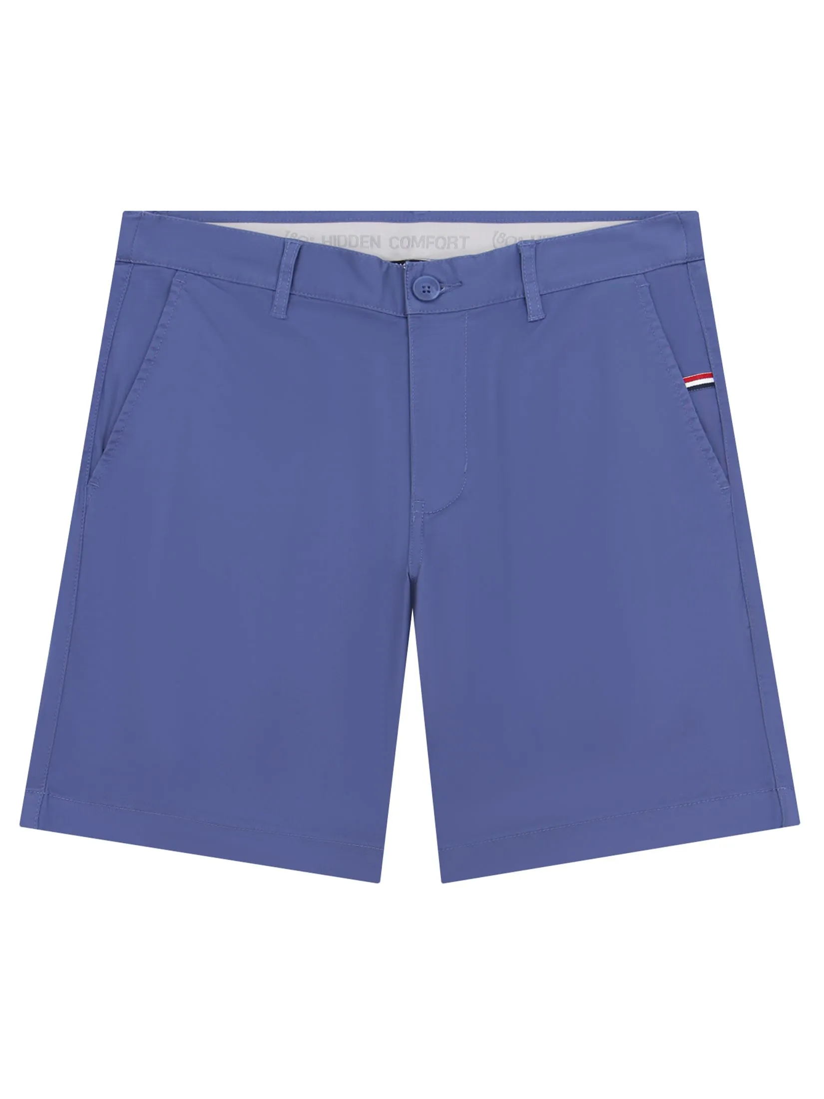 GIORDANO Men's Slim Taper Shorts (180° Elastic Waist) Gray Blue Purple