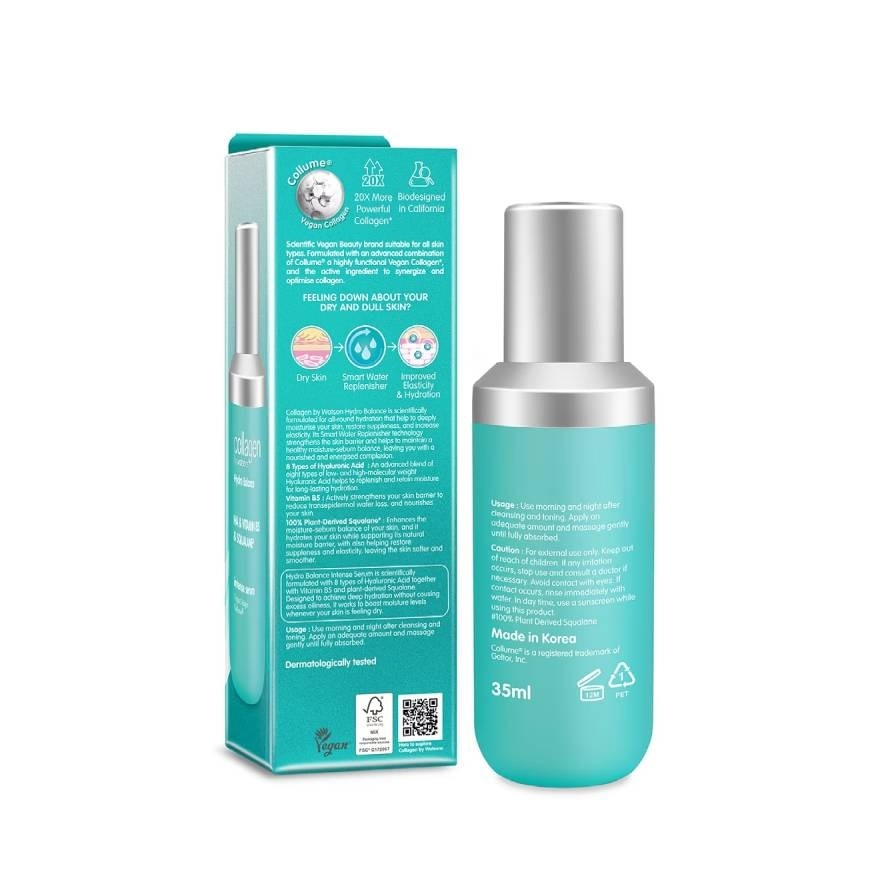 Collagen by Watsons Hydro Balance HA  Vitamin B5  Squalane Intense Serum 35 ml.