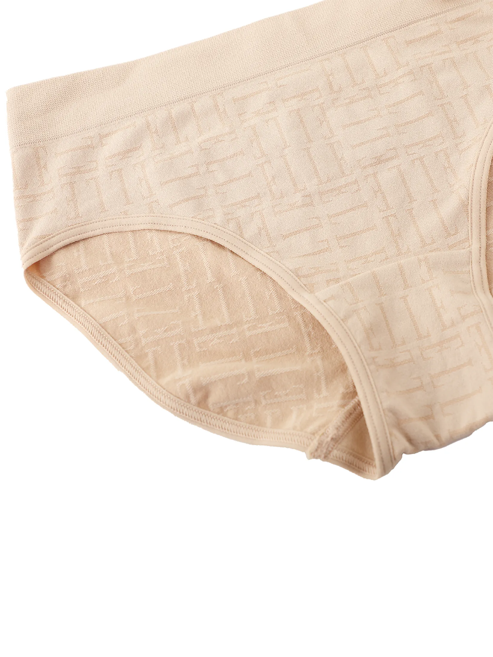 ELLE LINGERIE Women's Seamless Bikini Lowrise Panties LU9102 - Beige