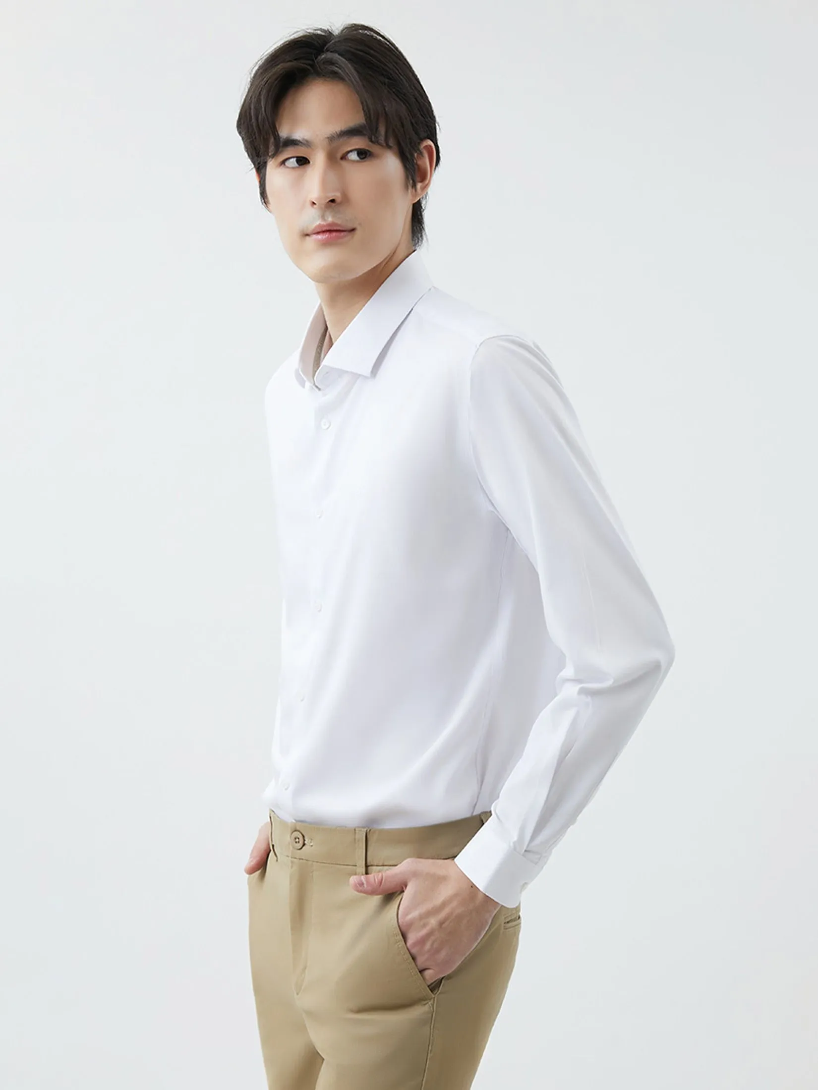 DAPPER DAPPER NO MORE IRON Regular Fit Shirt White