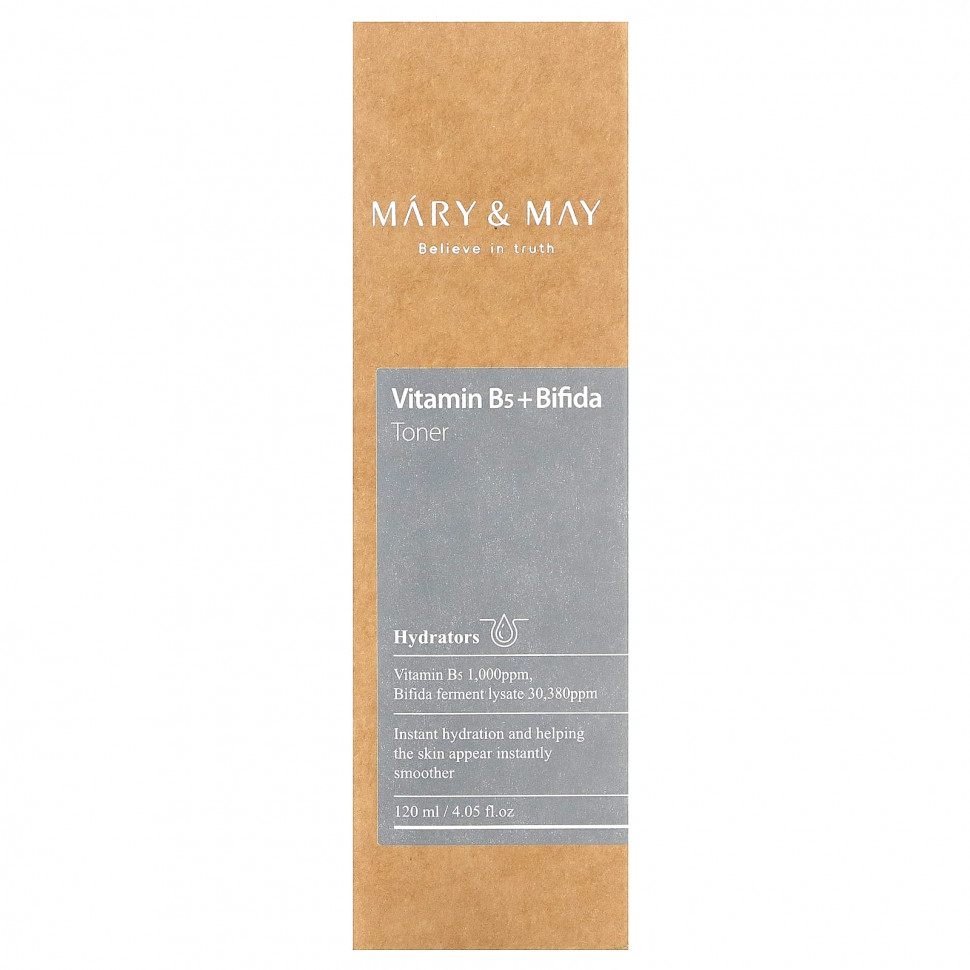 Mary&May, Витамин B5 + Bifida, тоник, 120 мл (4,05 жидк. Унции)