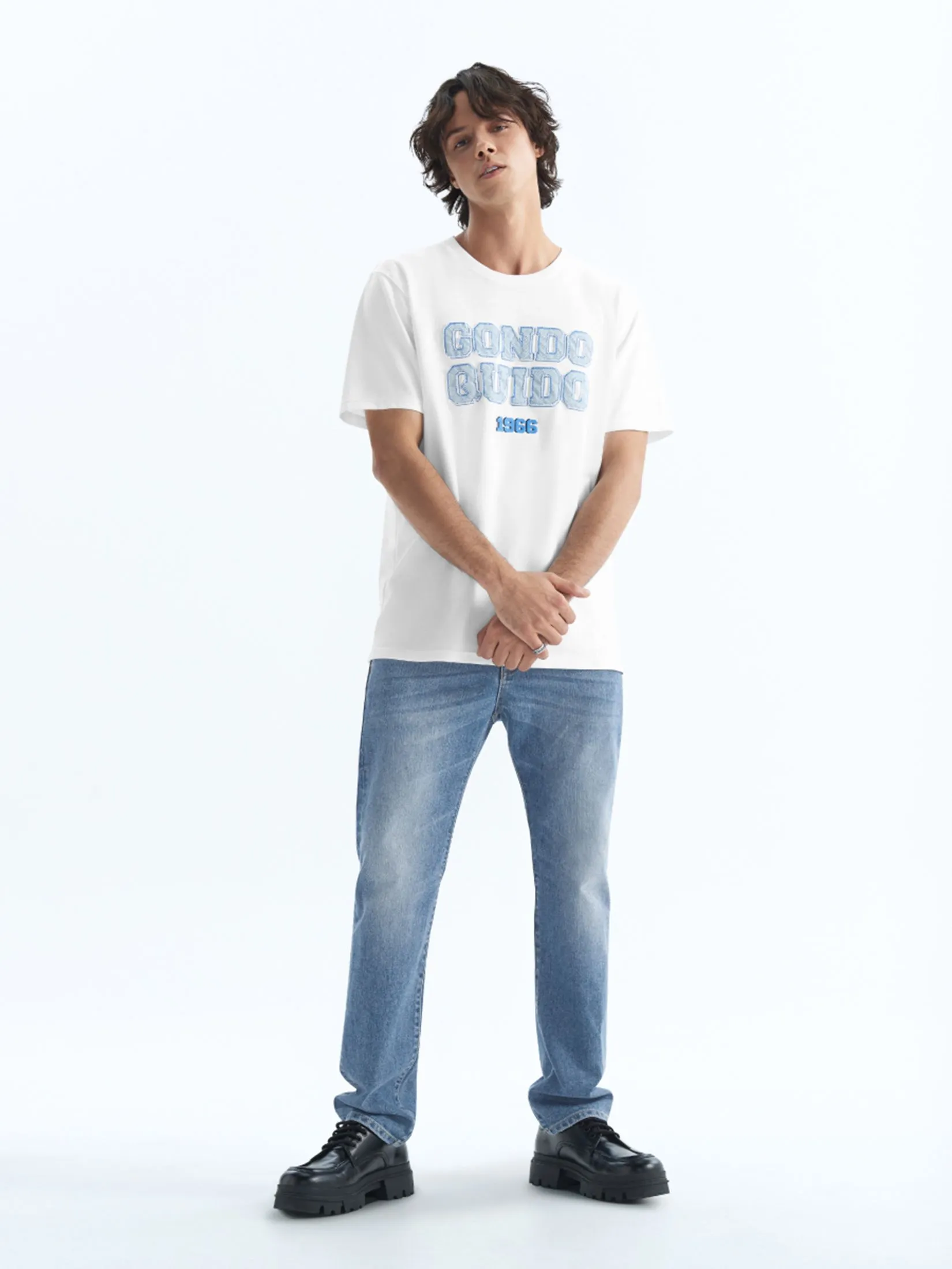 GQ Men T-Shirt Short Sleeves CTJ Cool Tech 502984 White