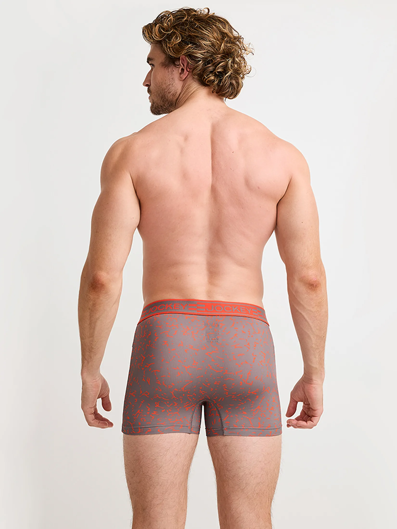 JOCKEY UNDERWEAR Men s SPORT MICROFIBER ACTIVE TRUNKS ORANGE
