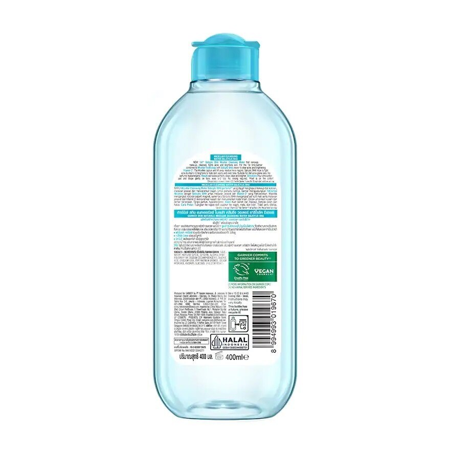 Garnier Skin Naturals Micellar Cleansing Water Salicylic BHA 400 Ml.