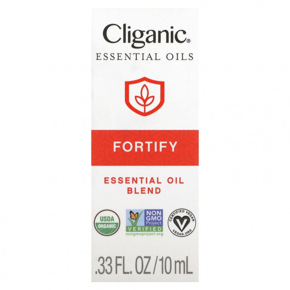 Cliganic, Fortify, смесь эфирных масел, 10 мл (0,33 жидк. Унции)
