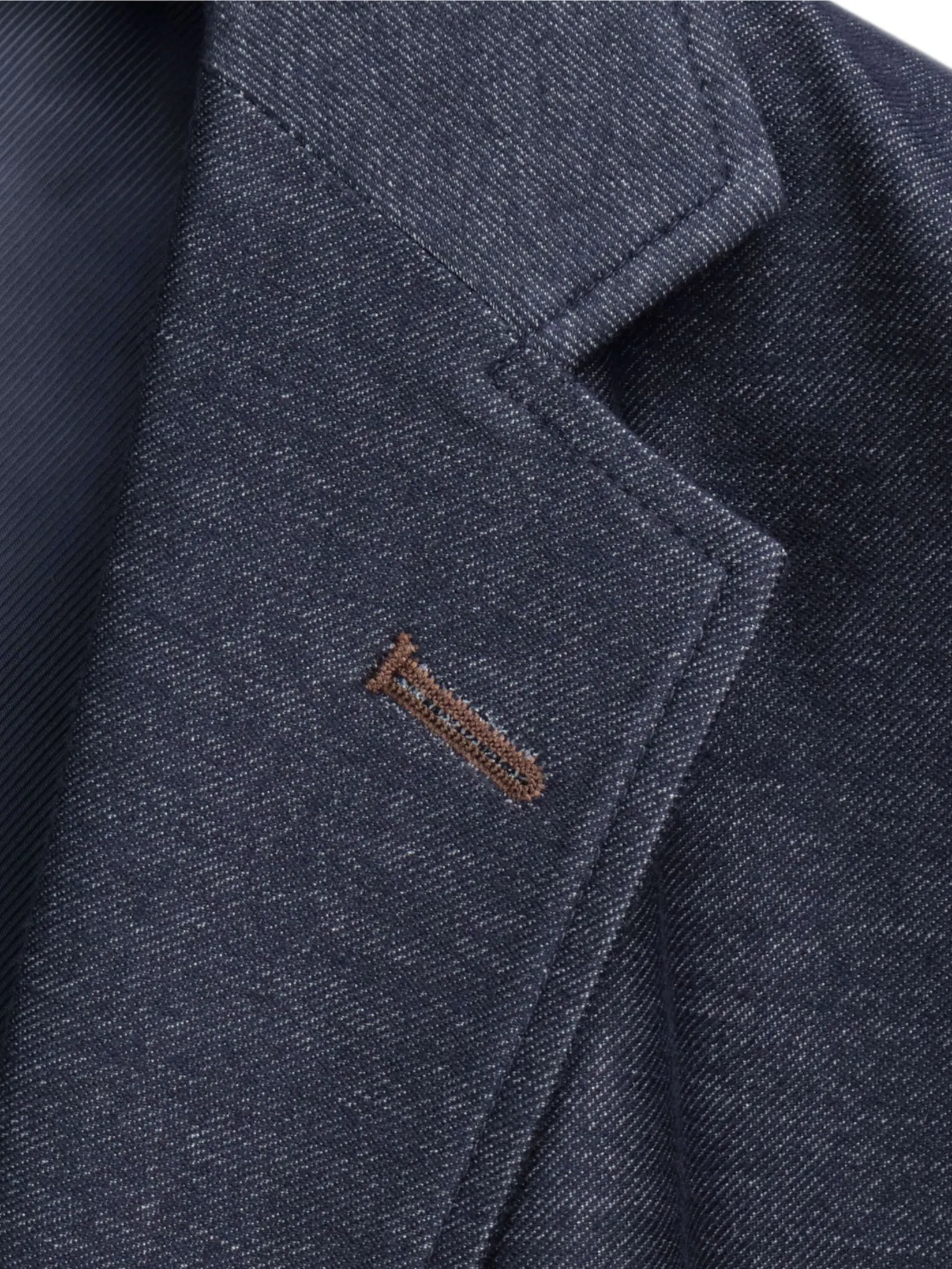 TAKEO KIKUCHI MEN NAVY TWILL JERSEY CASUAL SUIT JACKET