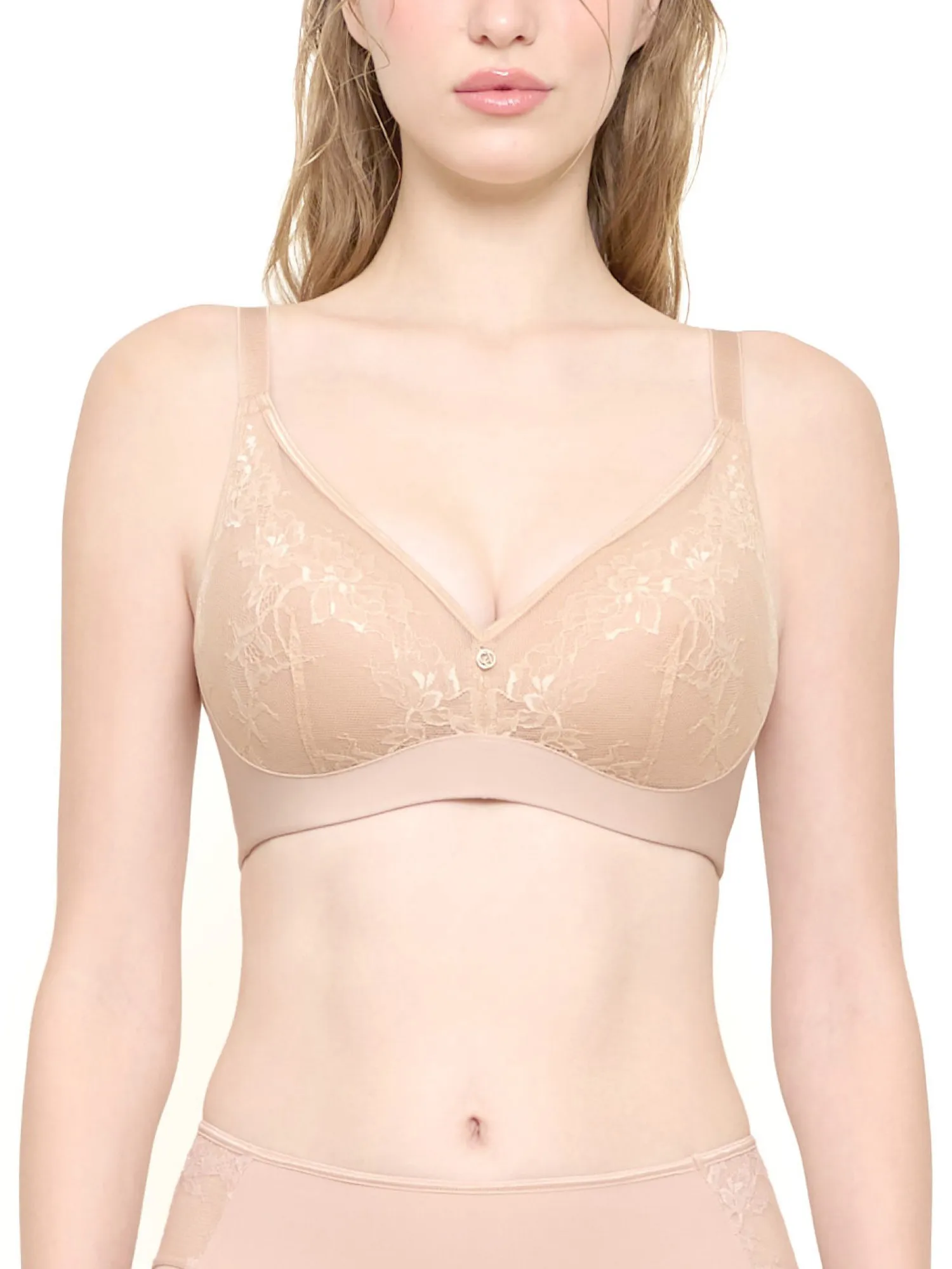WACOAL Women Curve Diva Cool Innovation Wireless bra Beige