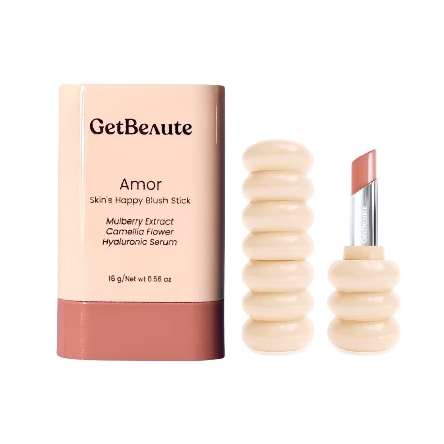 GetBeaute Value Pack Skin's Happy Blush Stick Amor + The Helix Lip Glow 02 Mia