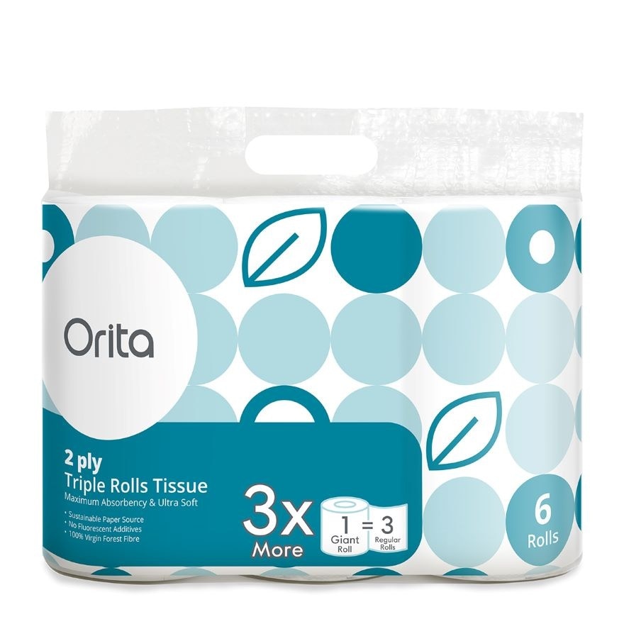 Orita Triple Rolls Tissue 1 Pack (50meters/roll x 6 roll)