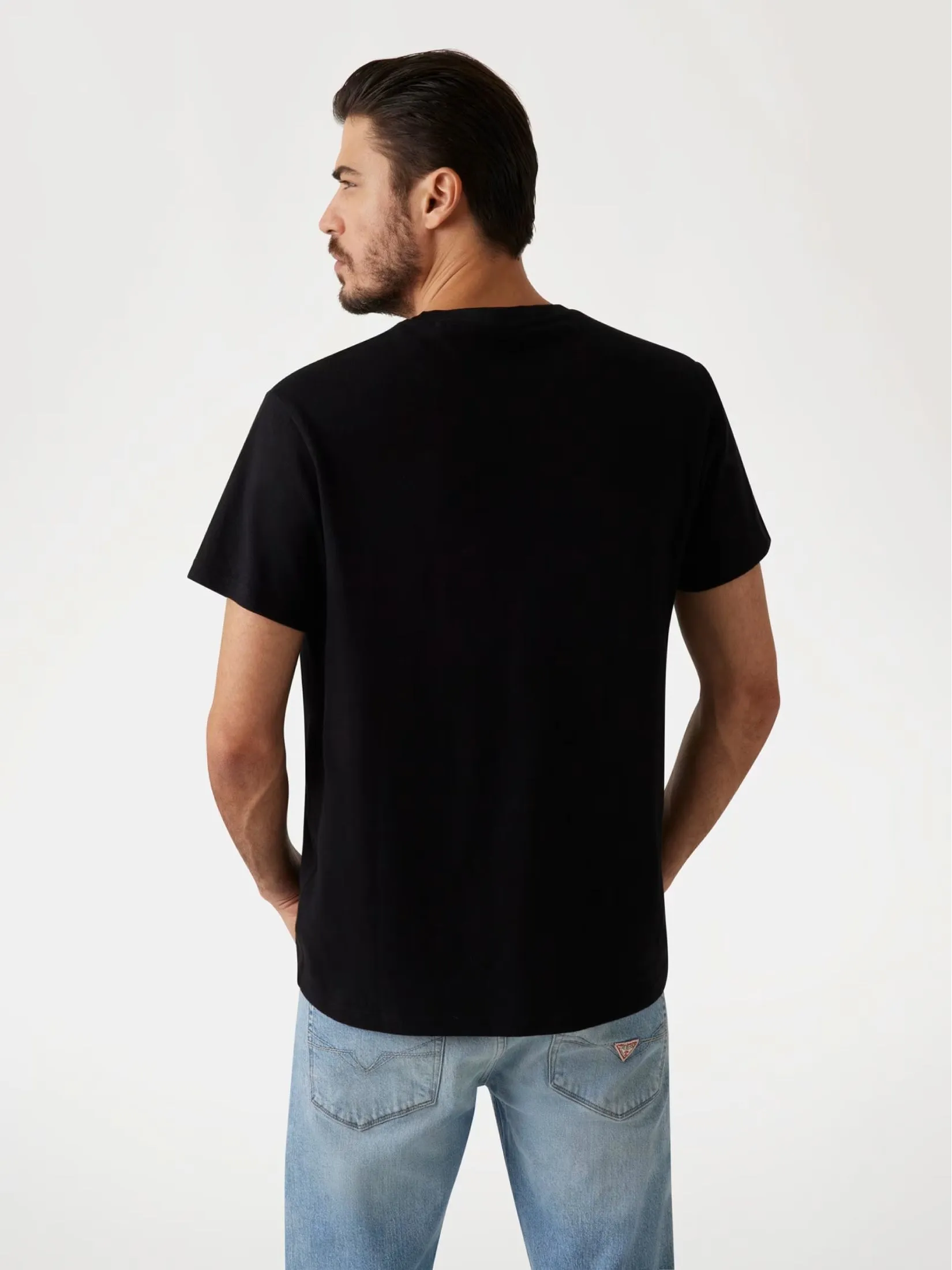 GUESS GUESS MEN Regular-fit Logo  T-Shirt  M5GI22KCT51  -  Black