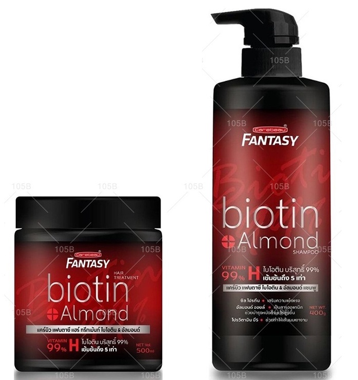 Шампунь для волос с биотином и миндальным маслом Carebeau 400 мл