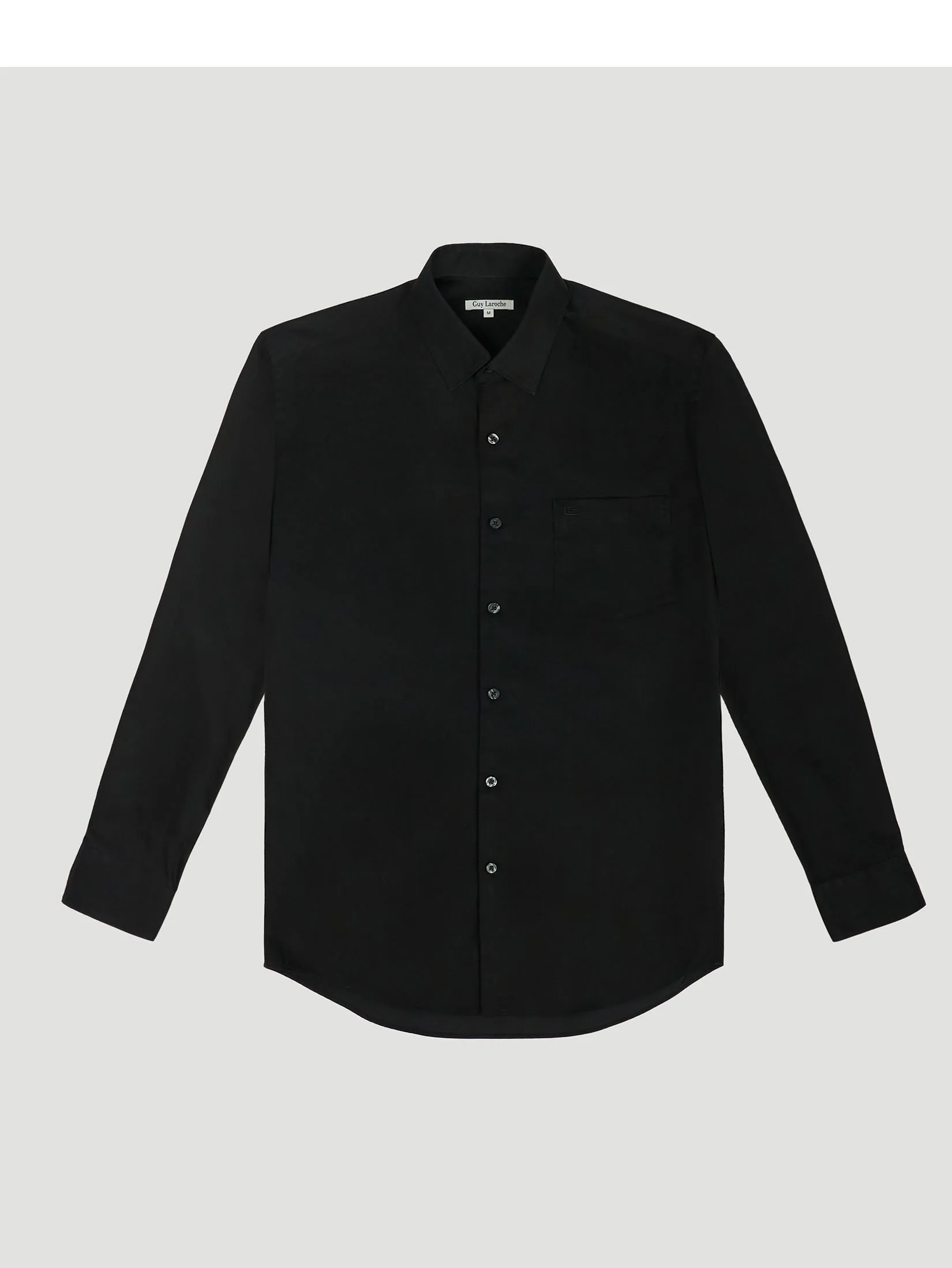 GUY LAROCHE MENWEAR Men s Shirt Long-Sleeve Black Slim Fit, Model BAB6200W5BL