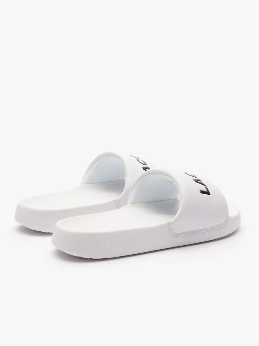 LACOSTE White Men’s Serve Slide 1.0 Fabric
